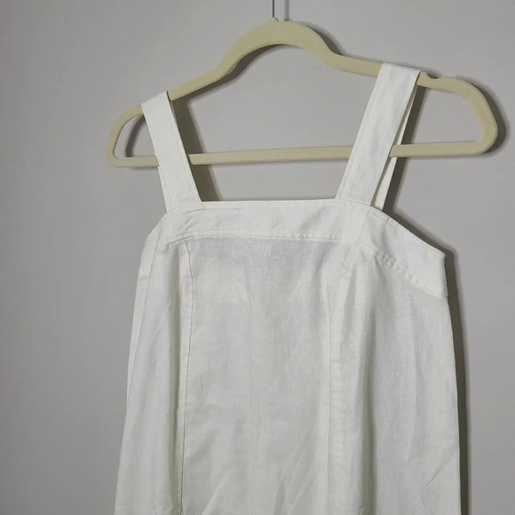 NWT Madewell Linen-Cotton Princess-Seamed Midi Dress XS - Picture 6 of 11